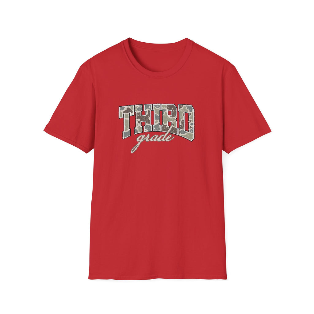Third Grade Camo T-Shirt — 'Third Grade' School Mom Teacher Tee