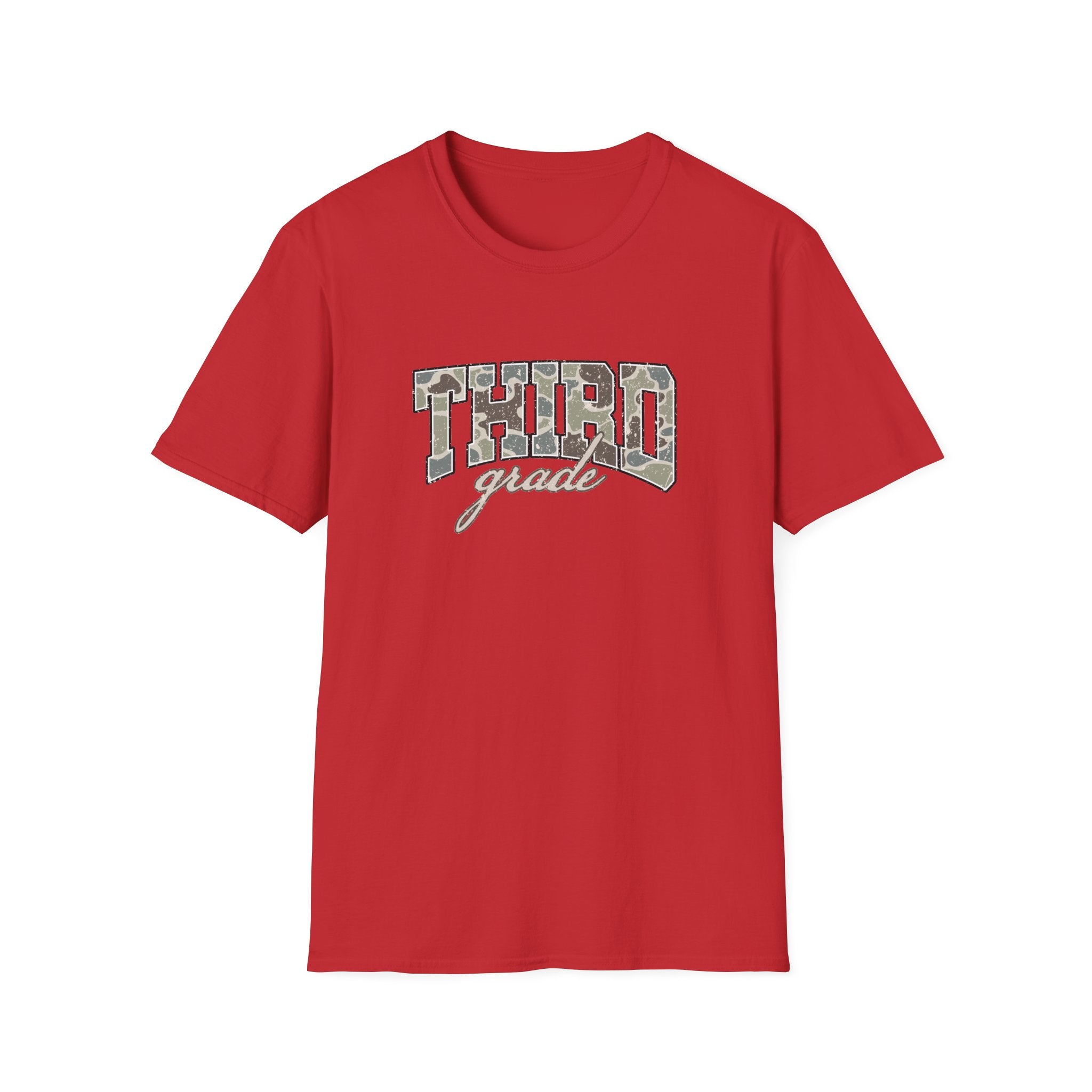 Third Grade Camo T-Shirt — 'Third Grade' School Mom Teacher Tee