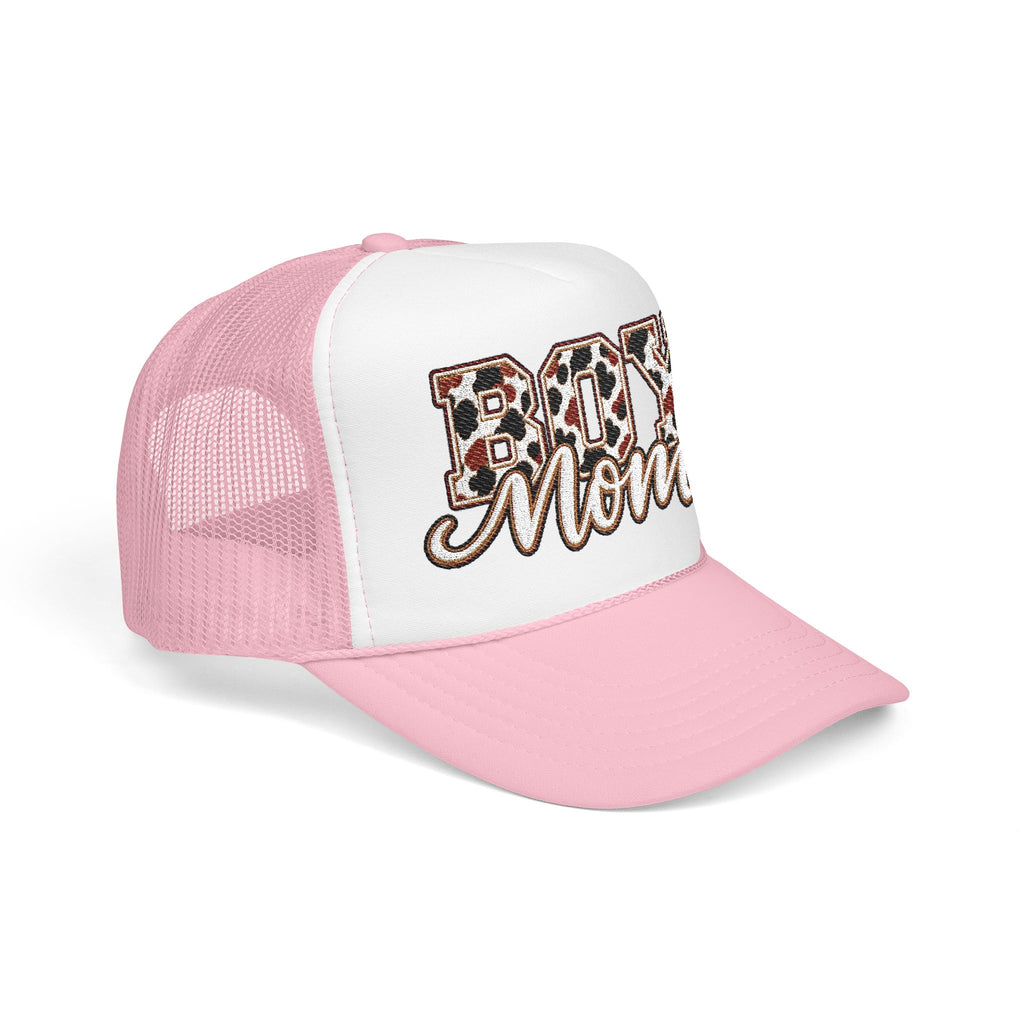 Boy Mom Leopard Foam Trucker Hat