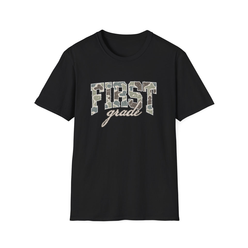 First Grade Camo Tee — 'FIRST grade' Back-to-School Kids T-Shirt