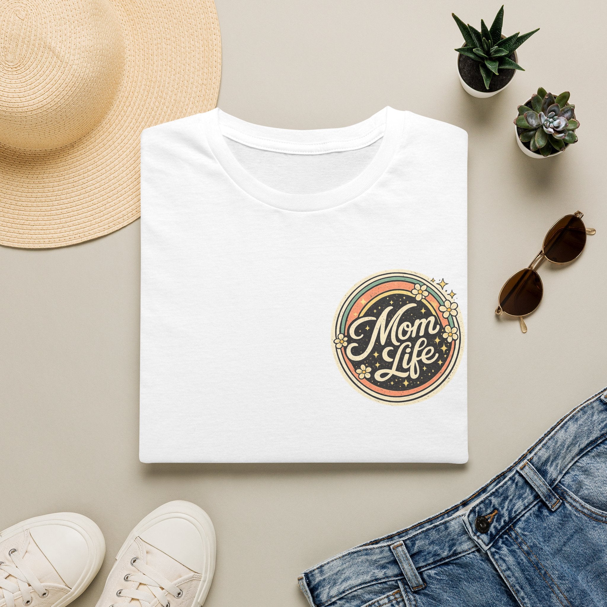 Mom Life T-Shirt — Retro Floral Mom Tee