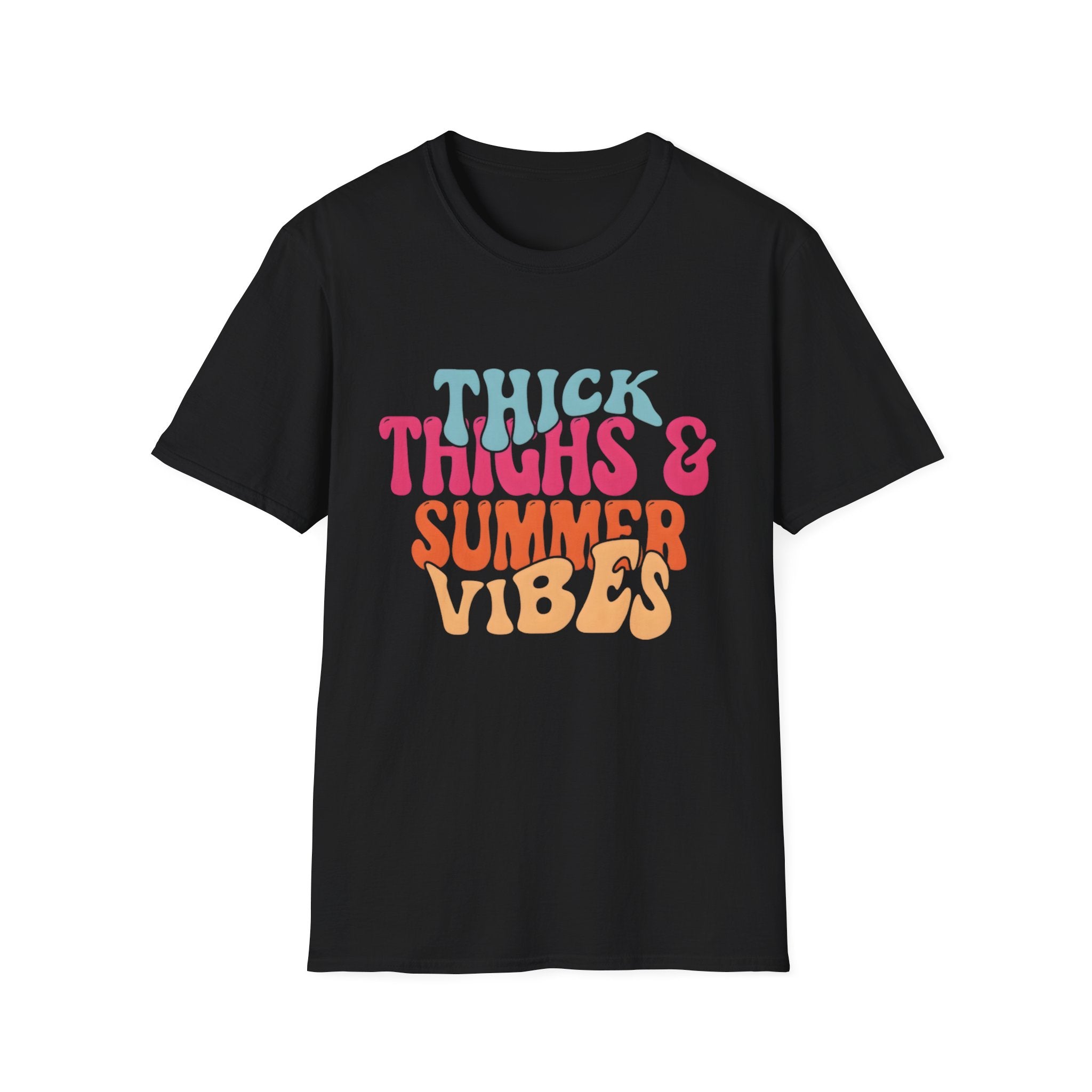 T-Shirt — Thick Thighs & Summer Vibes Retro Graphic Tee