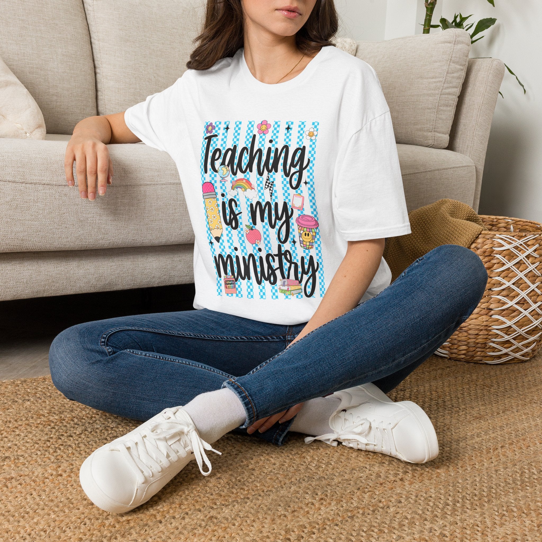 T-Shirt — "Teaching Is My Ministry" Cute Teacher Graphic Tee