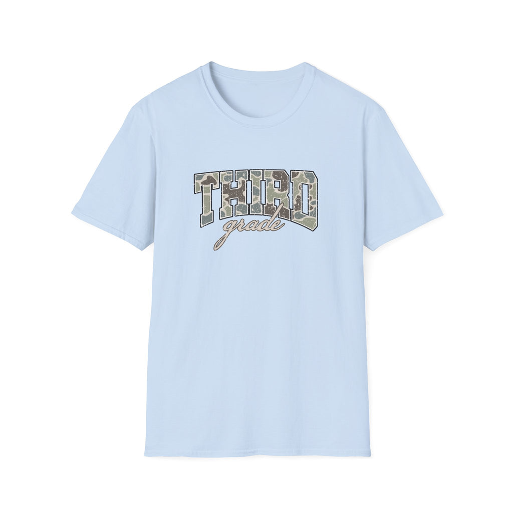 Third Grade Camo T-Shirt — 'Third Grade' School Mom Teacher Tee