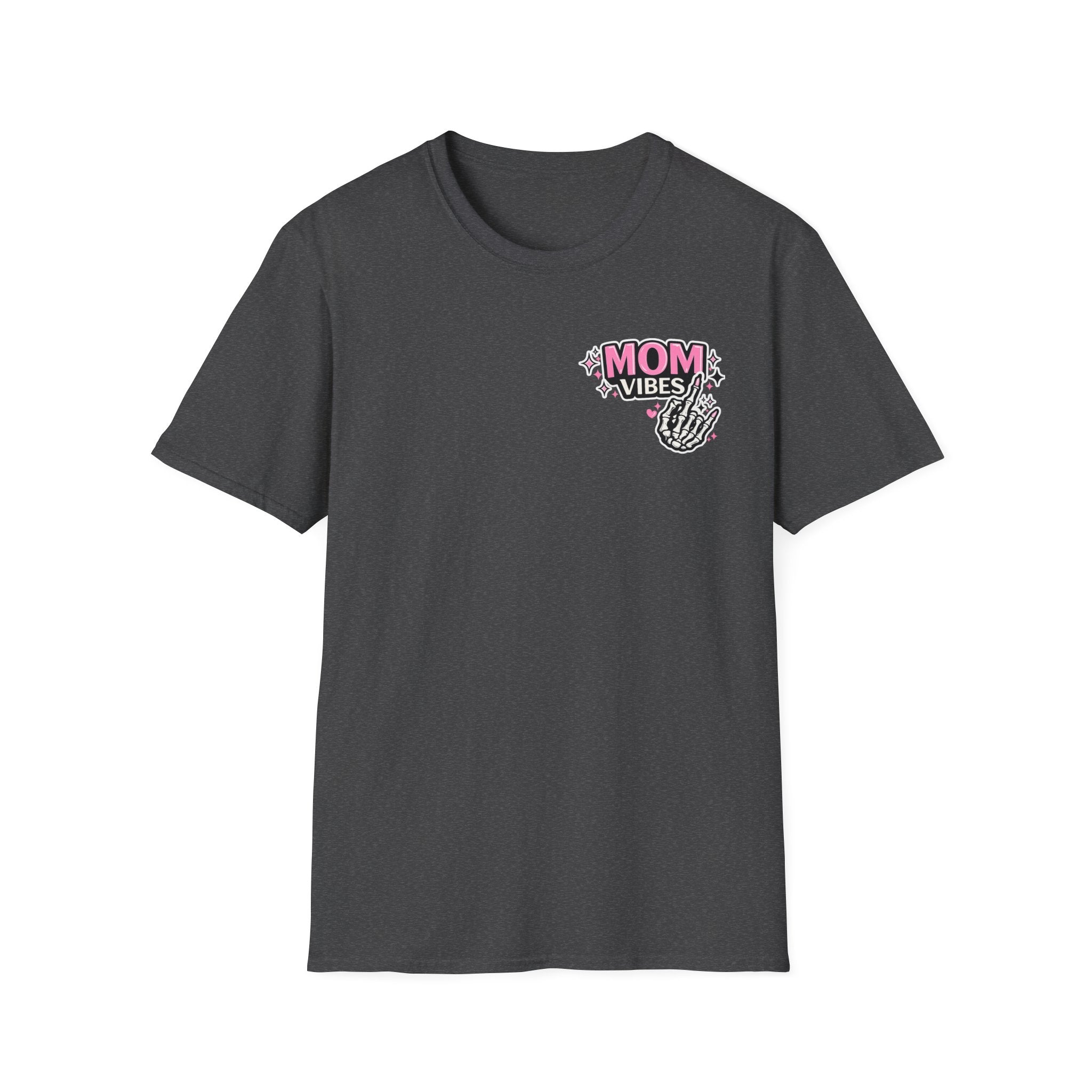 Mom Vibes T-Shirt — Pink Retro Graphic Tee for Moms