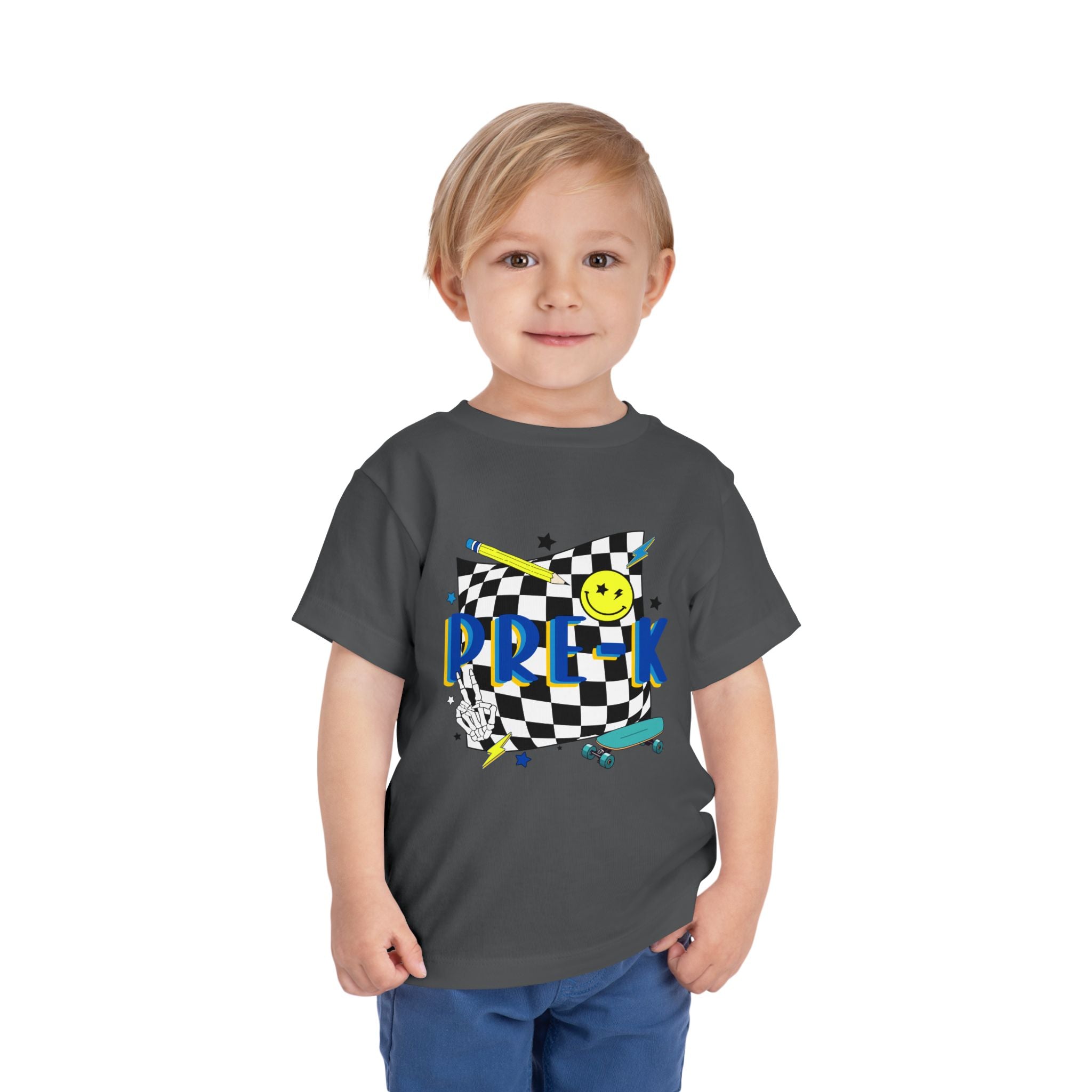 Preschool Skate Smiley Toddler Tee Pre-k