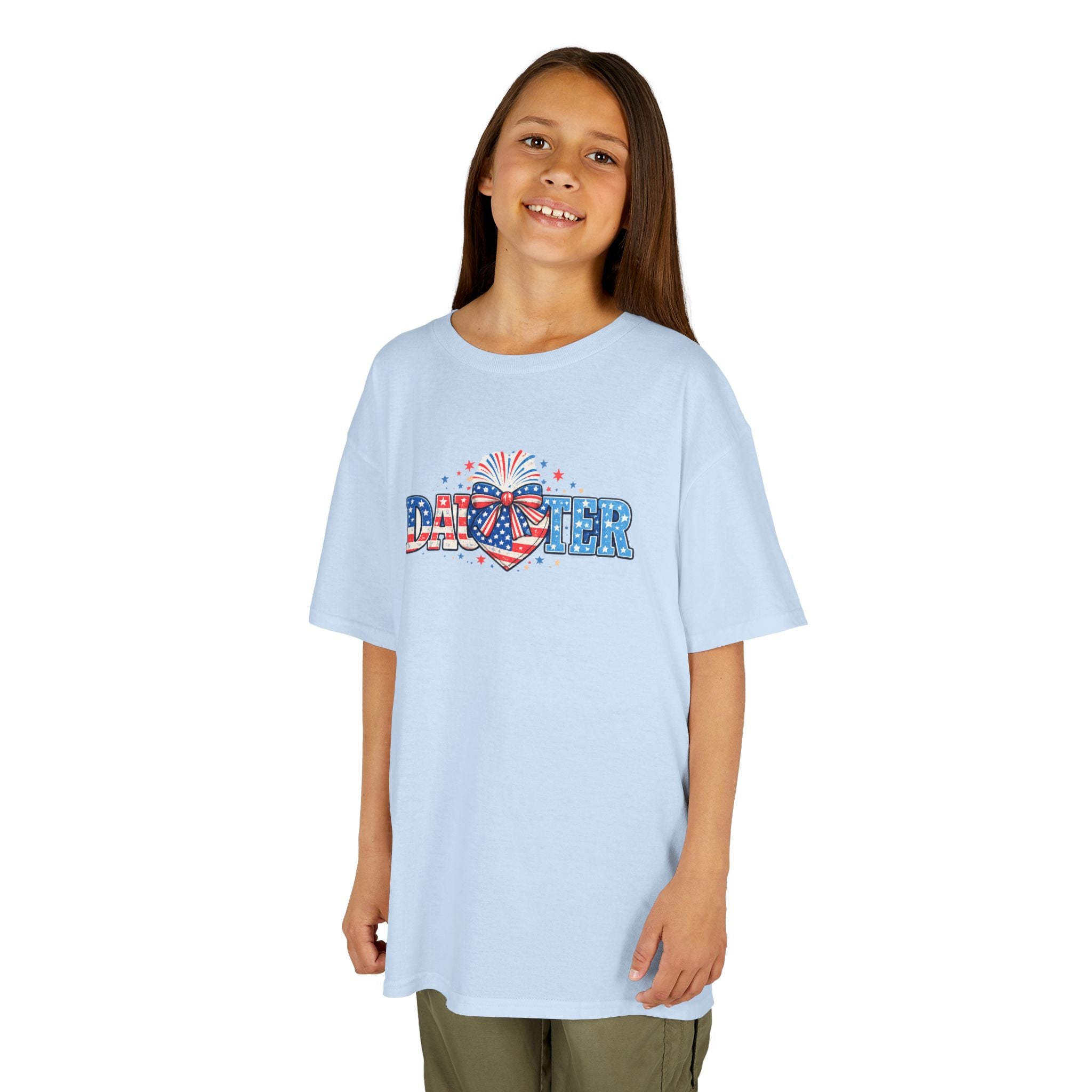 Kids "Daughter" Patriotic Fireworks T-Shirt — 4th of July Girls Tee