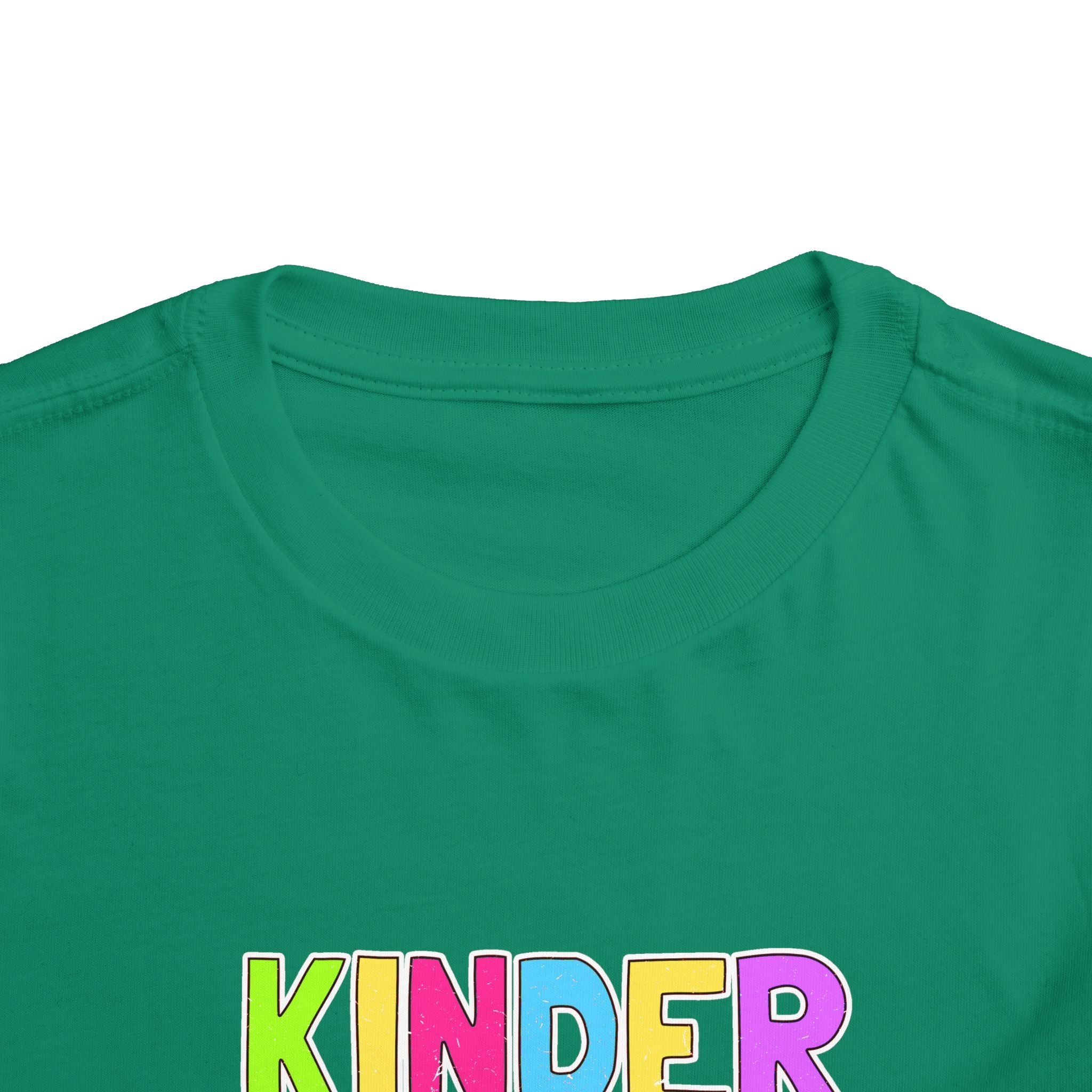 KinderGarten Toddler Tee - Colorful Checker Smiley Back-to-School Shirt