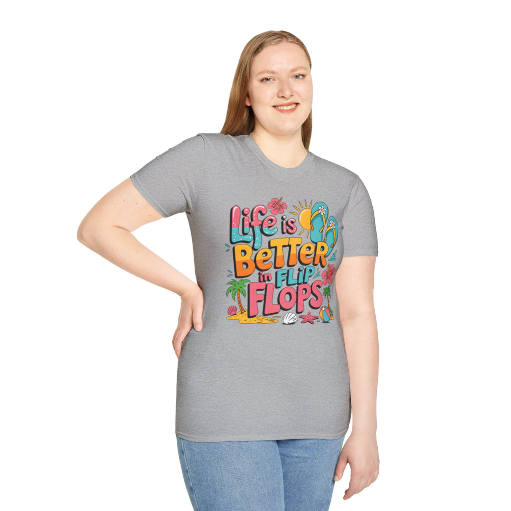 Life Is Better in Flip Flops T-Shirt — Tropical Beach Summer Tee