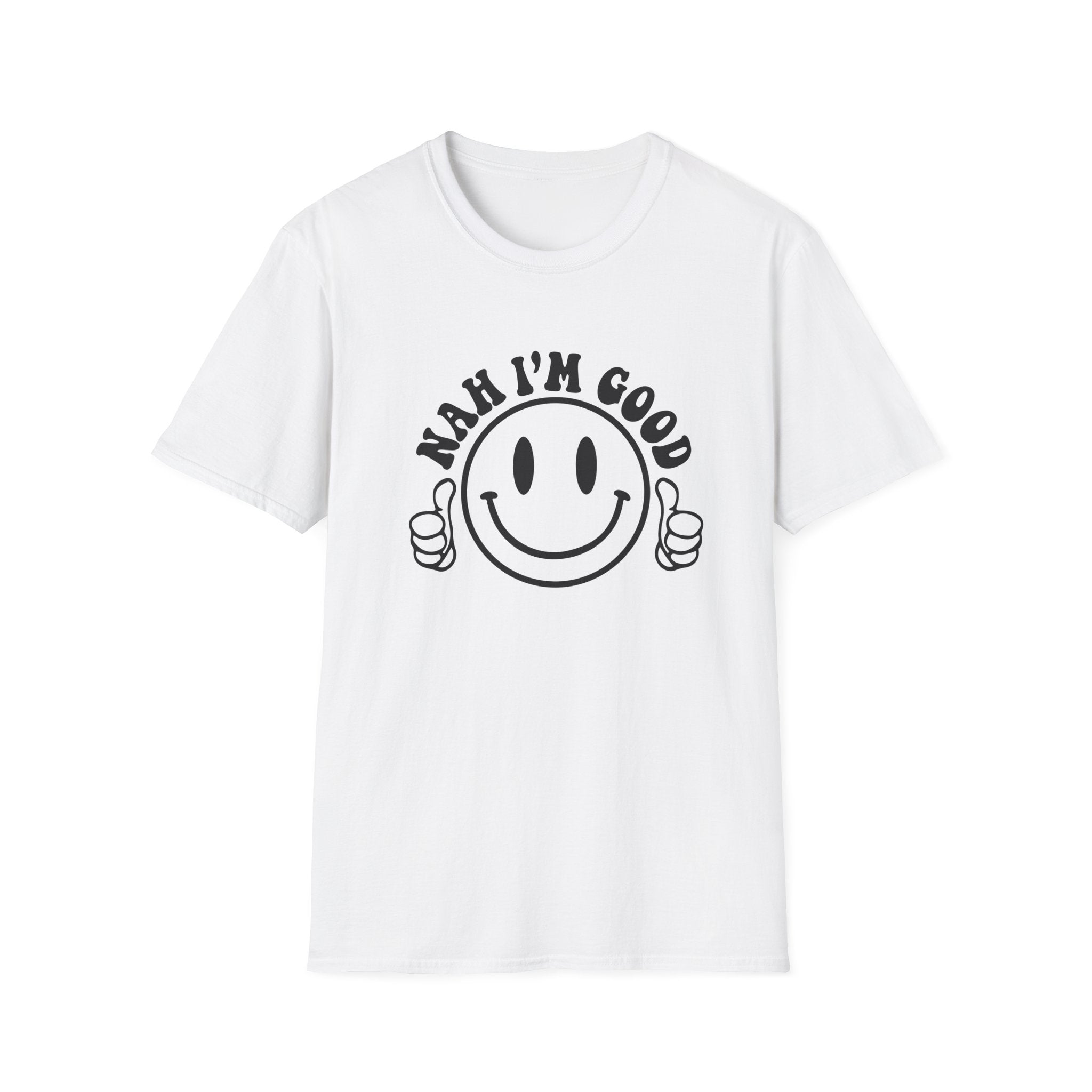 Nah I'm Good Smiley T-Shirt — Thumbs-Up Retro Graphic Tee