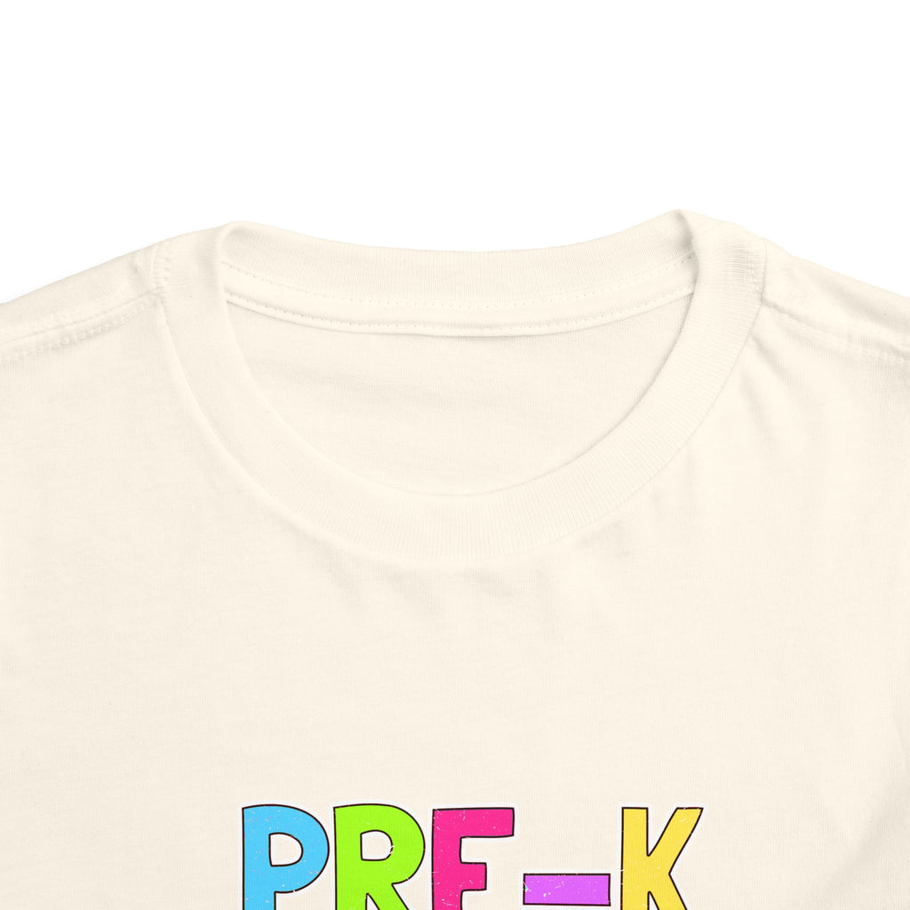 PRE-K Toddler Tee — Colorful Checkerboard Smile Preschool Shirt