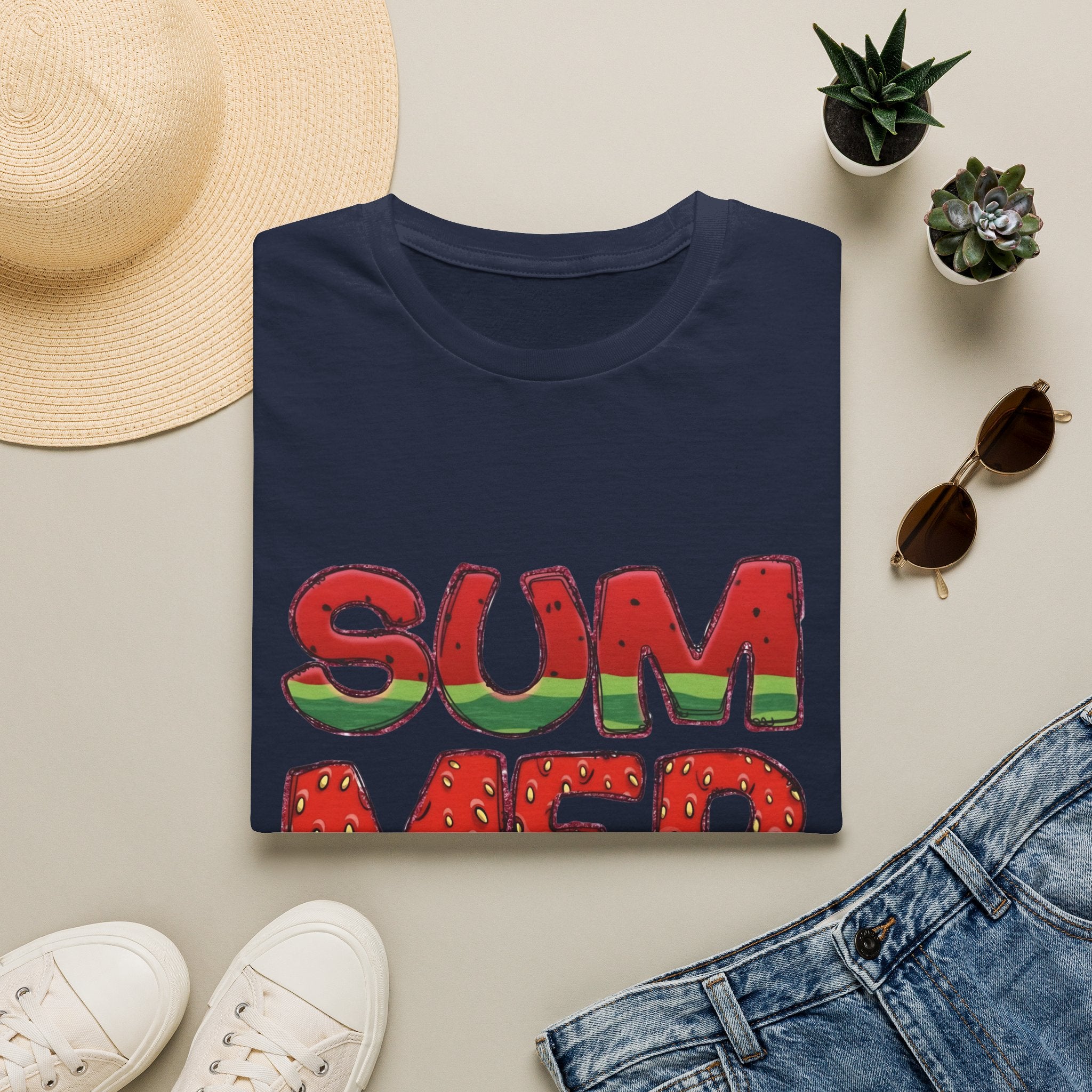 Summer Watermelon T-Shirt — Retro Fruity "SUMMER" Graphic Tee