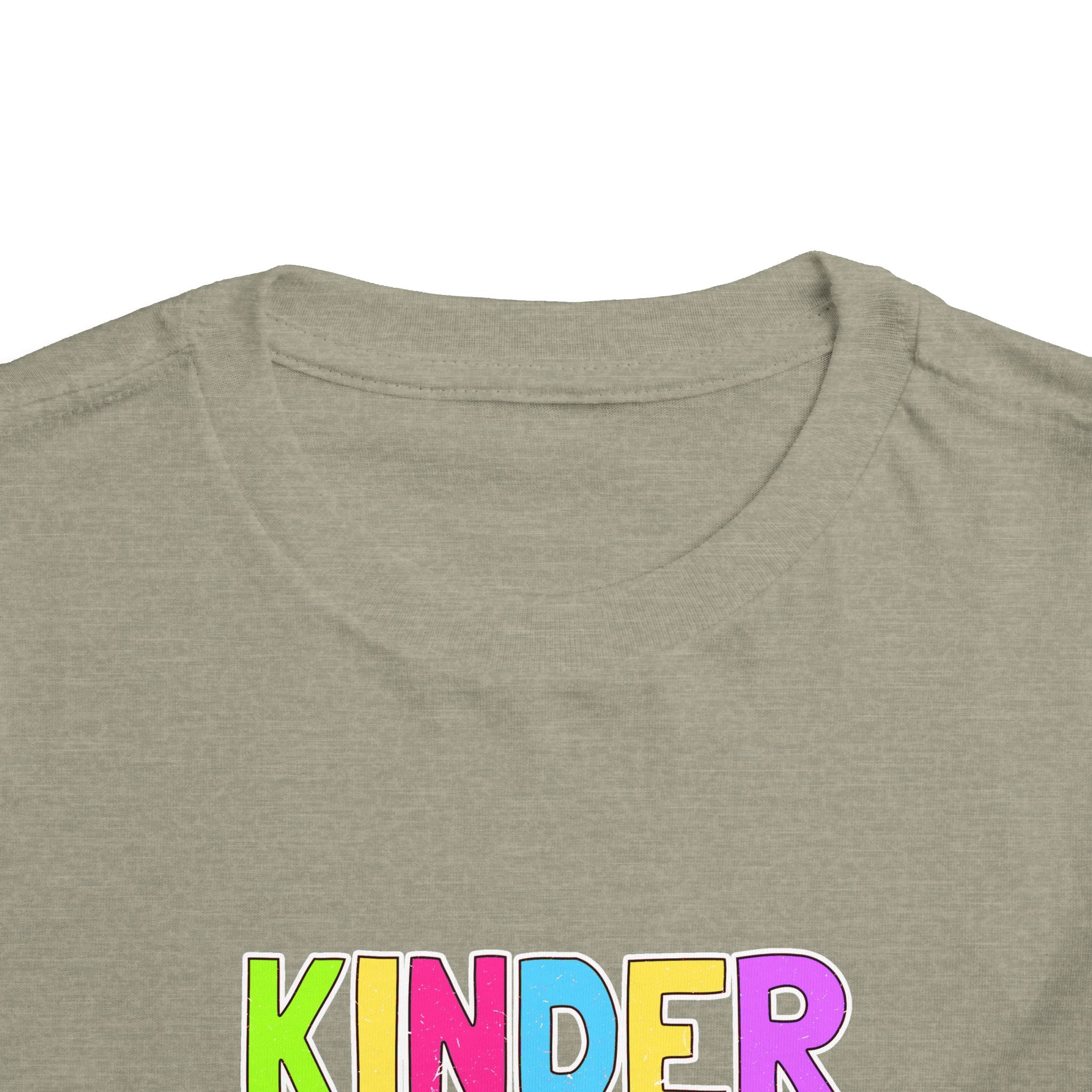 KinderGarten Toddler Tee - Colorful Checker Smiley Back-to-School Shirt