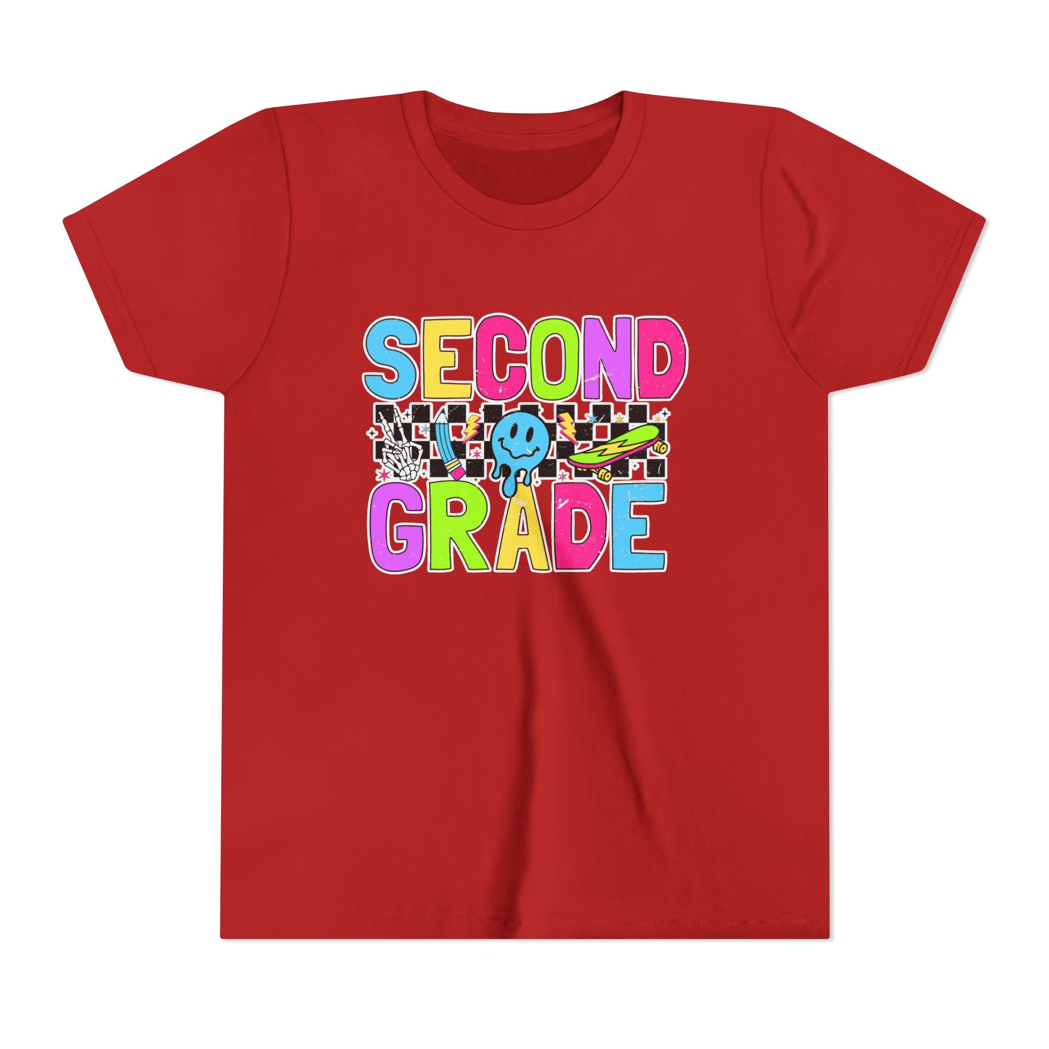 Second Grade Youth Tee — Colorful Back-to-School Shirt for Kids