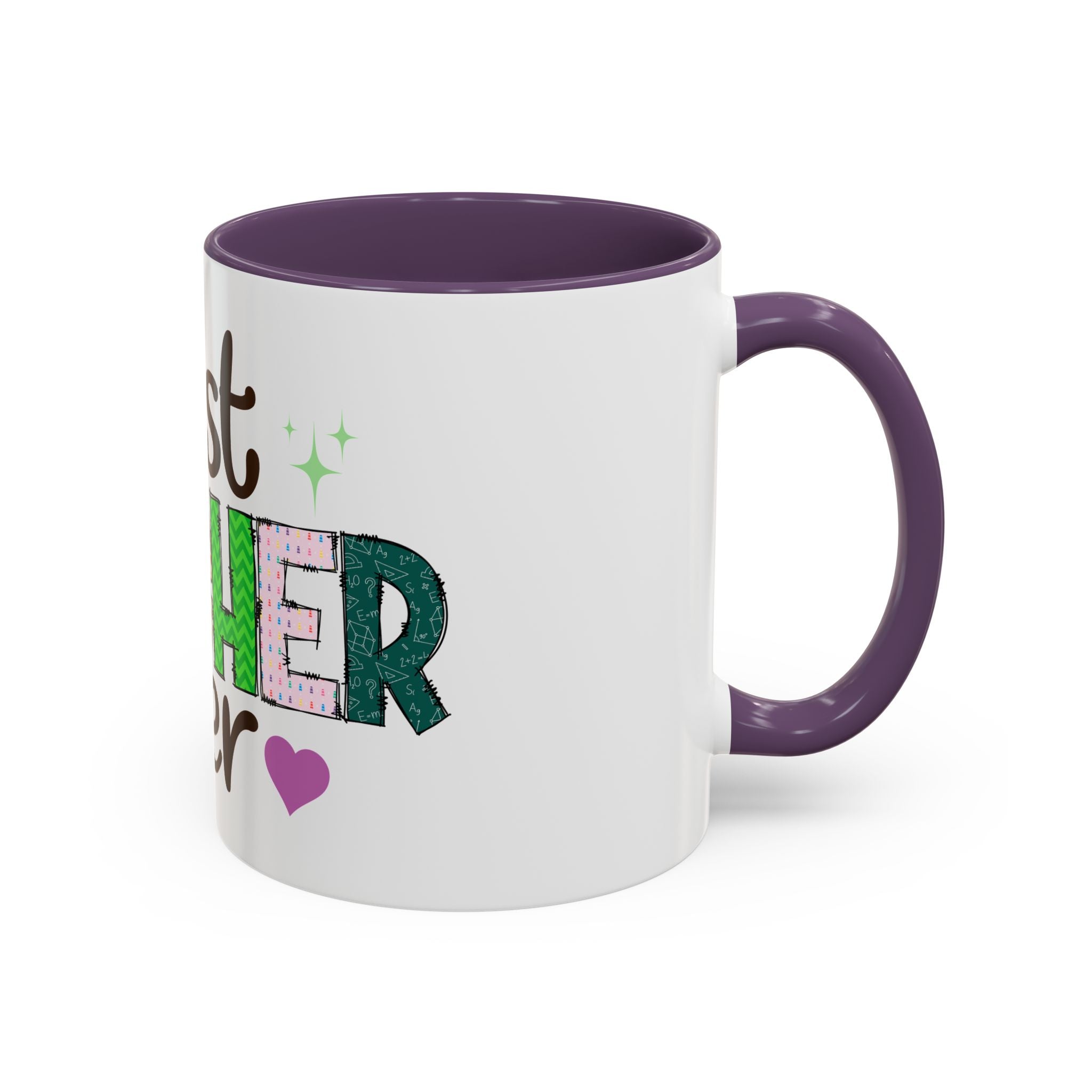 Best Teacher Ever Accent Coffee Mug – Gift for Teachers, Colorful School Appreciation Cup