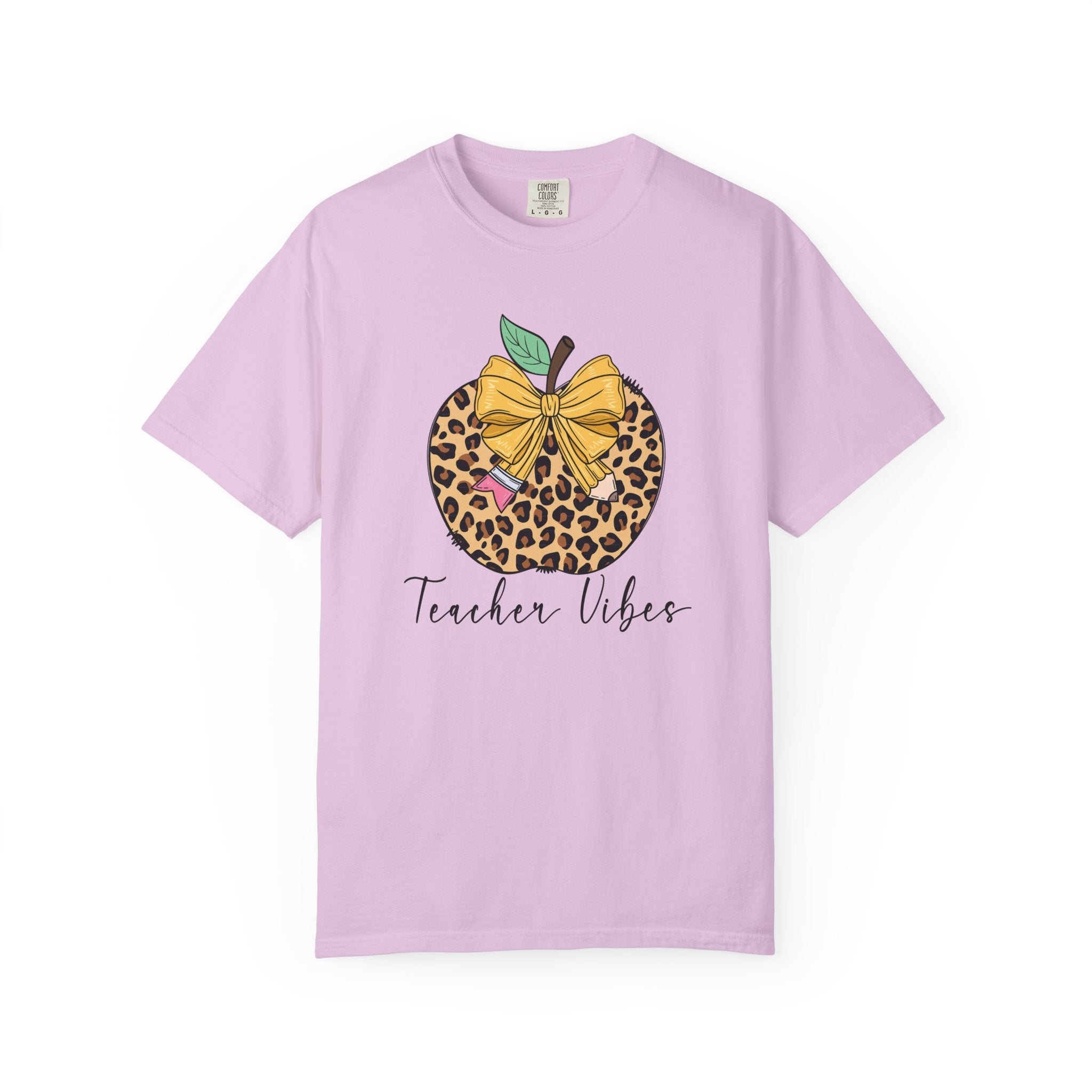 Teacher Vibes Leopard Pumpkin T-Shirt - Cute Fall Teacher Gift