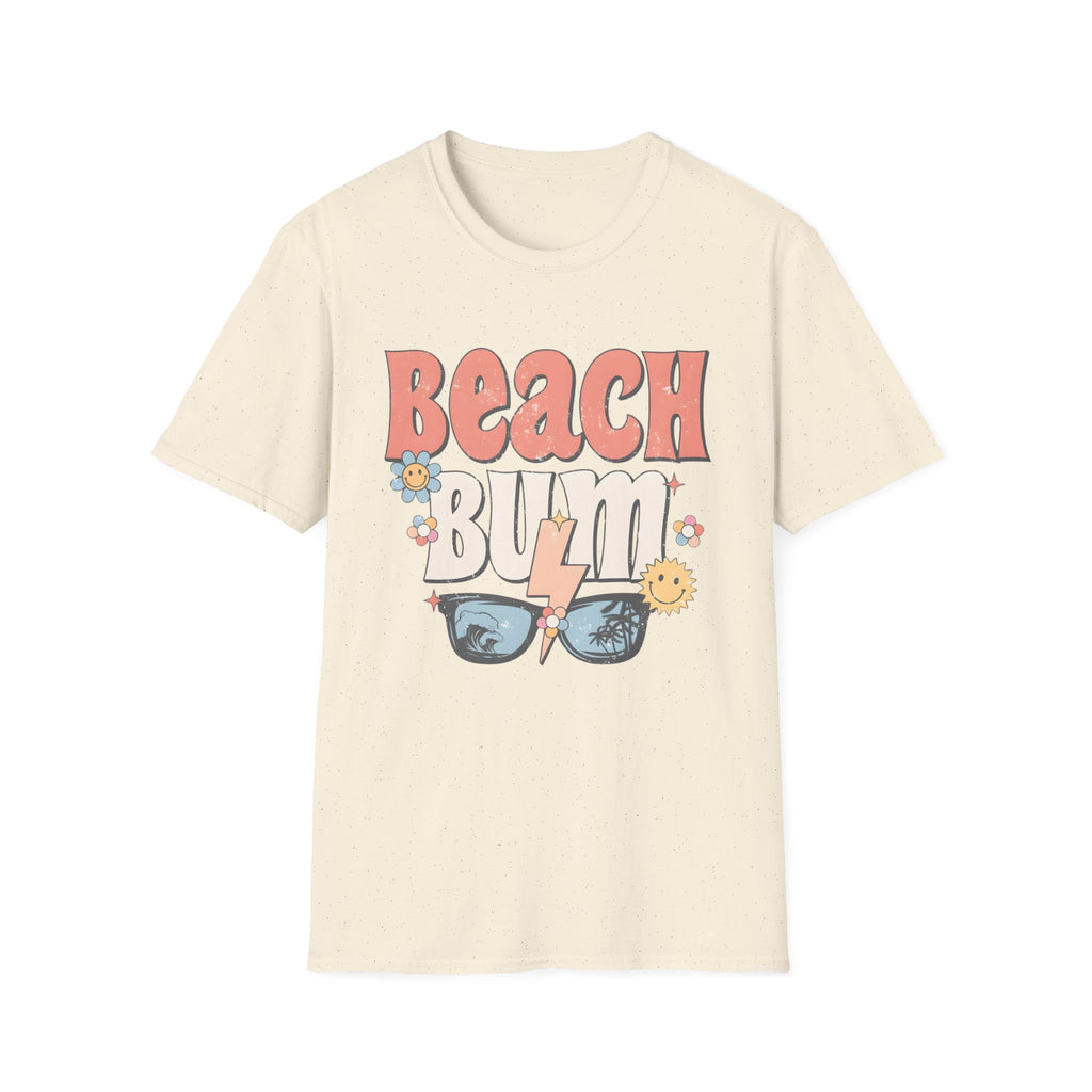 Beach Bum T-Shirt — Retro Floral Surf Vibes Tee