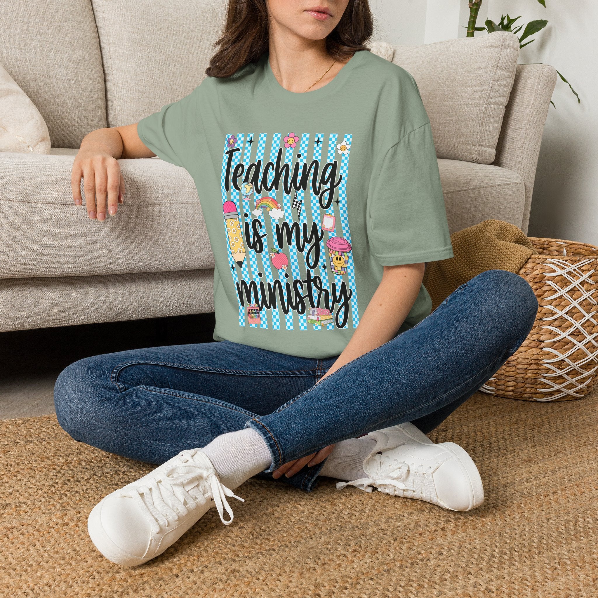 T-Shirt — "Teaching Is My Ministry" Cute Teacher Graphic Tee