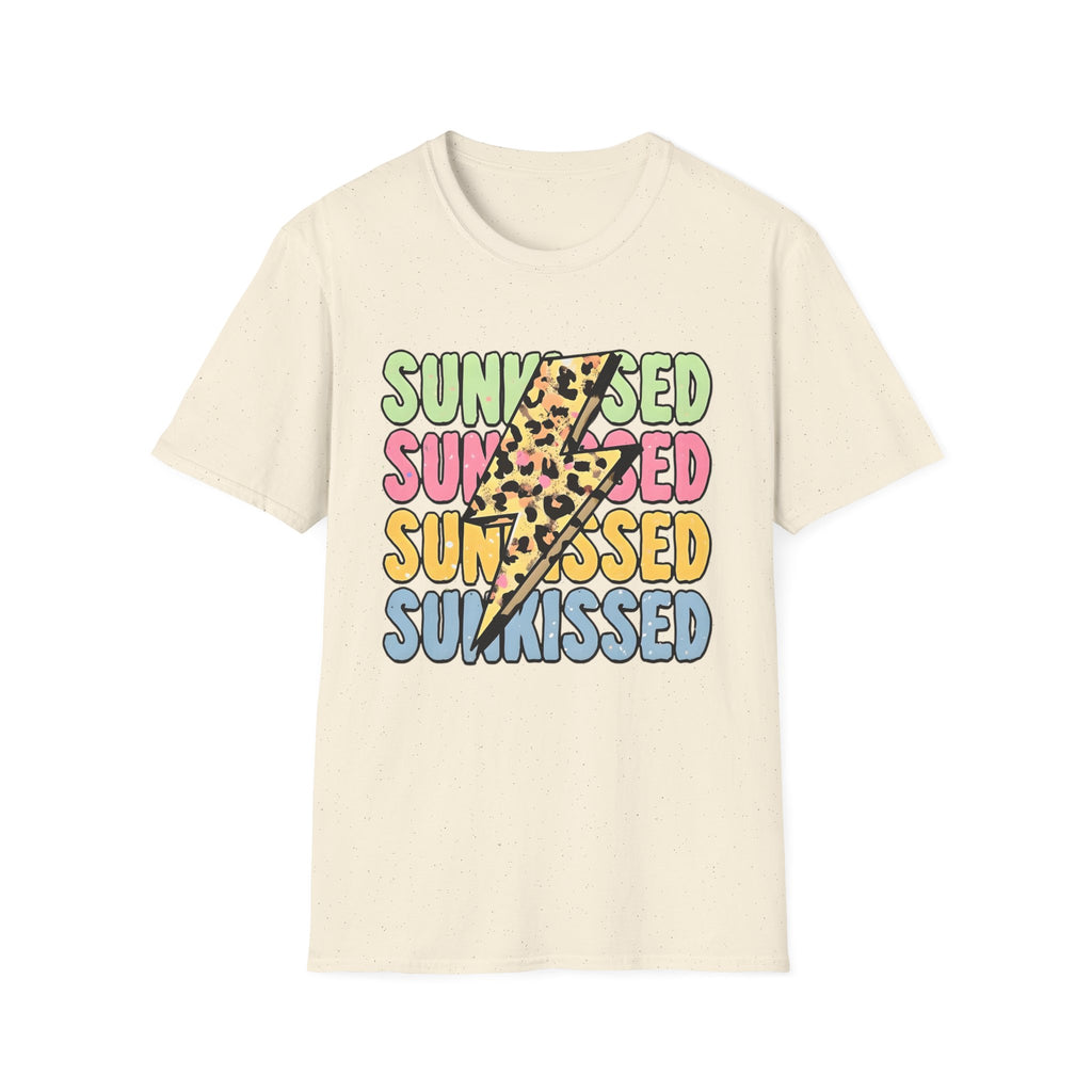 Sunkissed Retro Leopard Lightning T‑Shirt