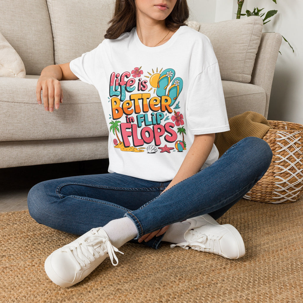 Life Is Better in Flip Flops T-Shirt — Tropical Beach Summer Tee