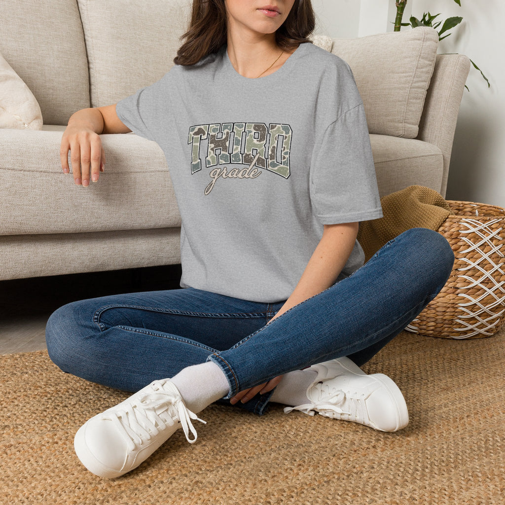 Third Grade Camo T-Shirt — 'Third Grade' School Mom Teacher Tee