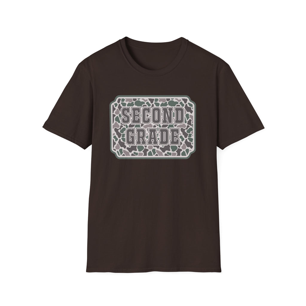 Second Grade Leopard Print T-Shirt — Cute Back-to-School Tee for Teachers & Students