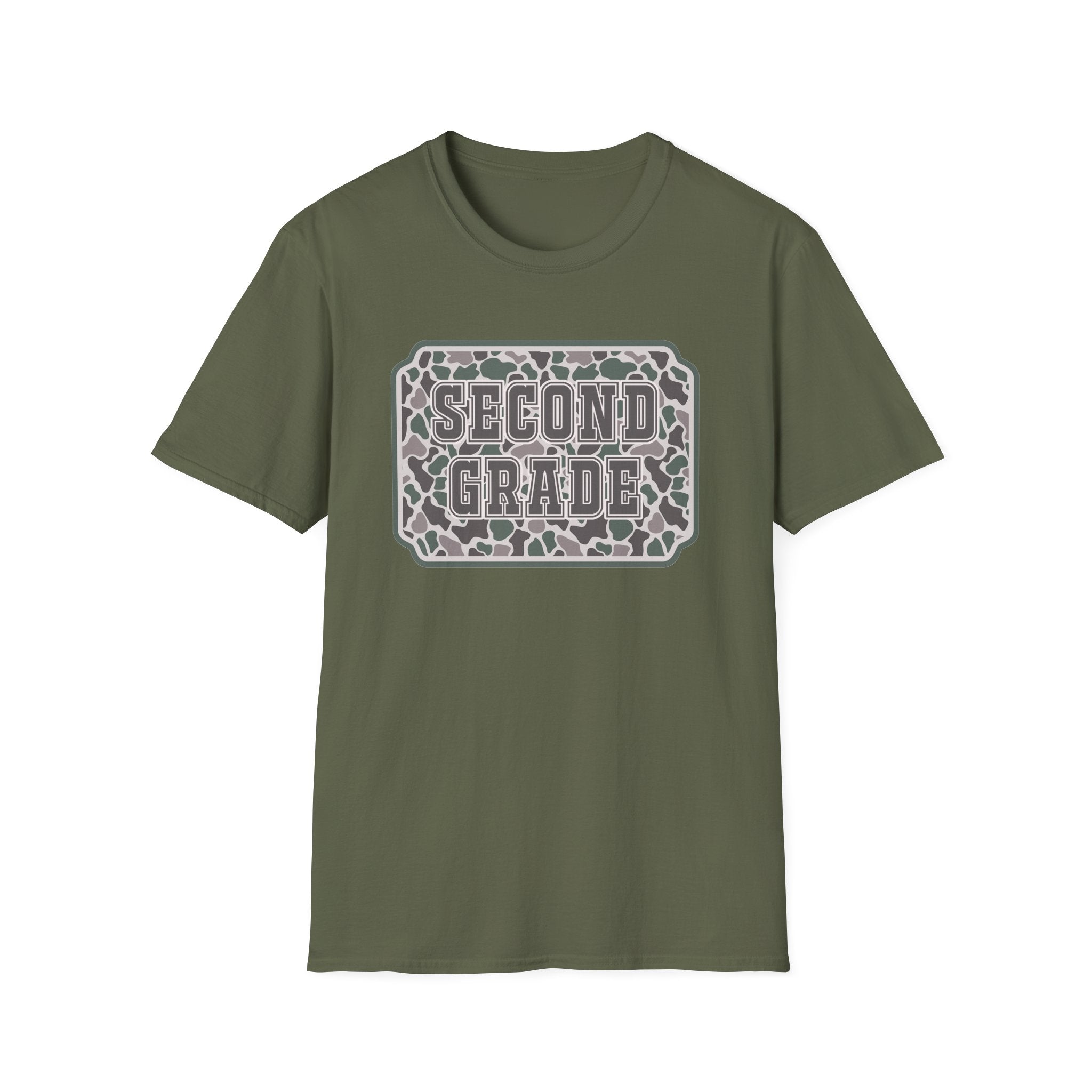 Second Grade Leopard Print T-Shirt — Cute Back-to-School Tee for Teachers & Students