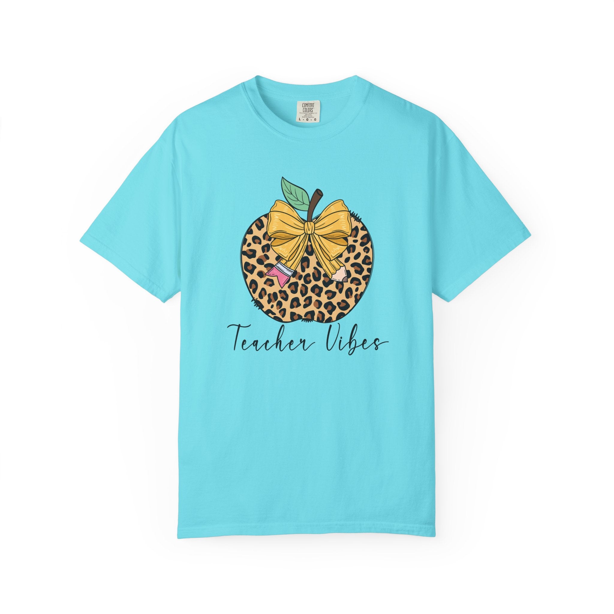 Teacher Vibes Leopard Pumpkin T-Shirt - Cute Fall Teacher Gift