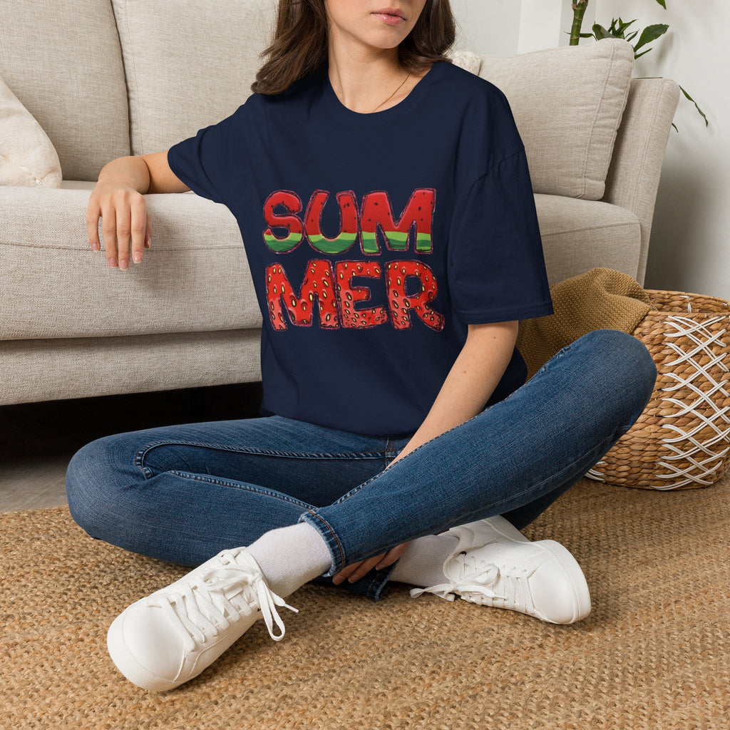 Summer Watermelon T-Shirt — Retro Fruity "SUMMER" Graphic Tee