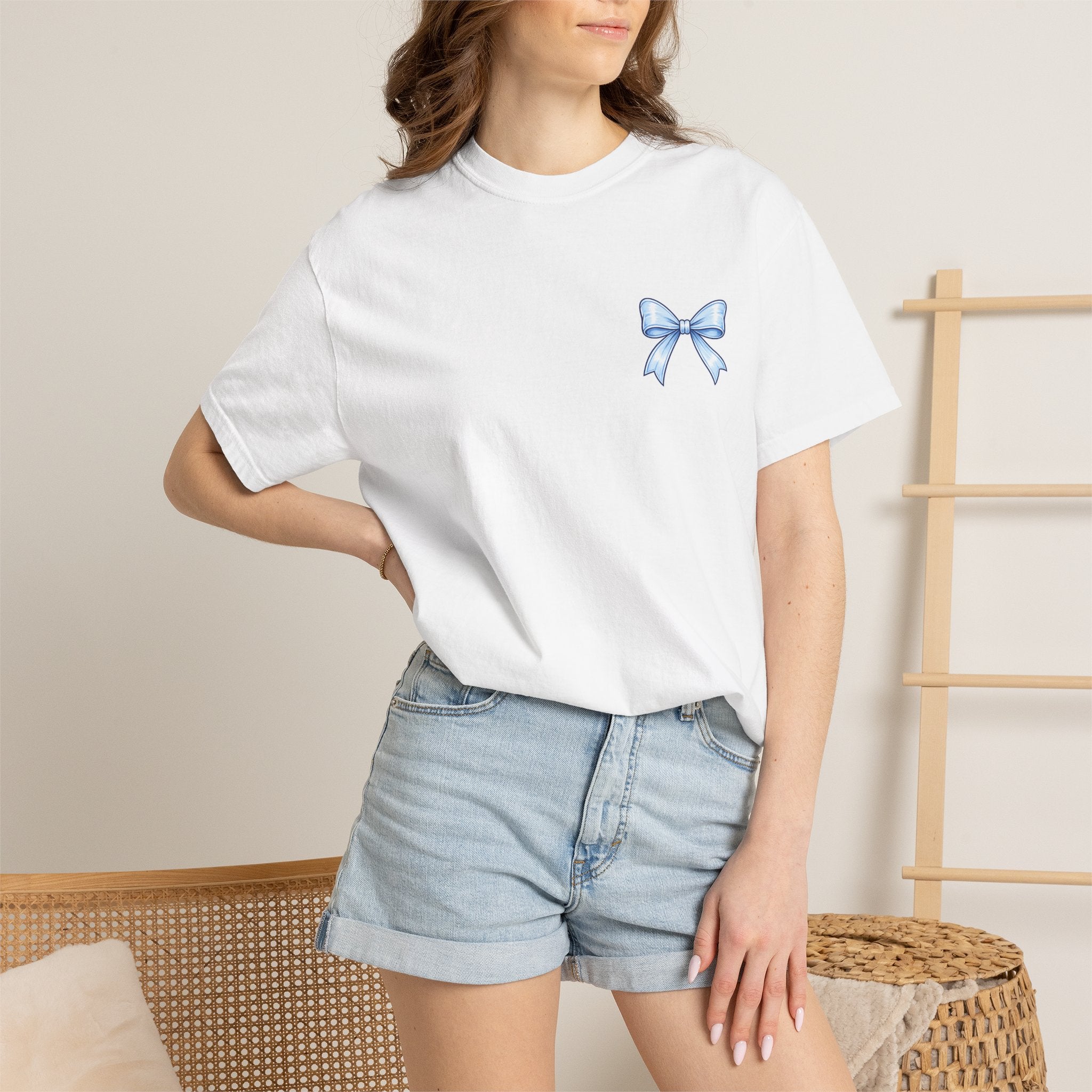 America 250 Years of Freedom T-Shirt — Patriotic 4th of July Tee with Blue Ribbon Design