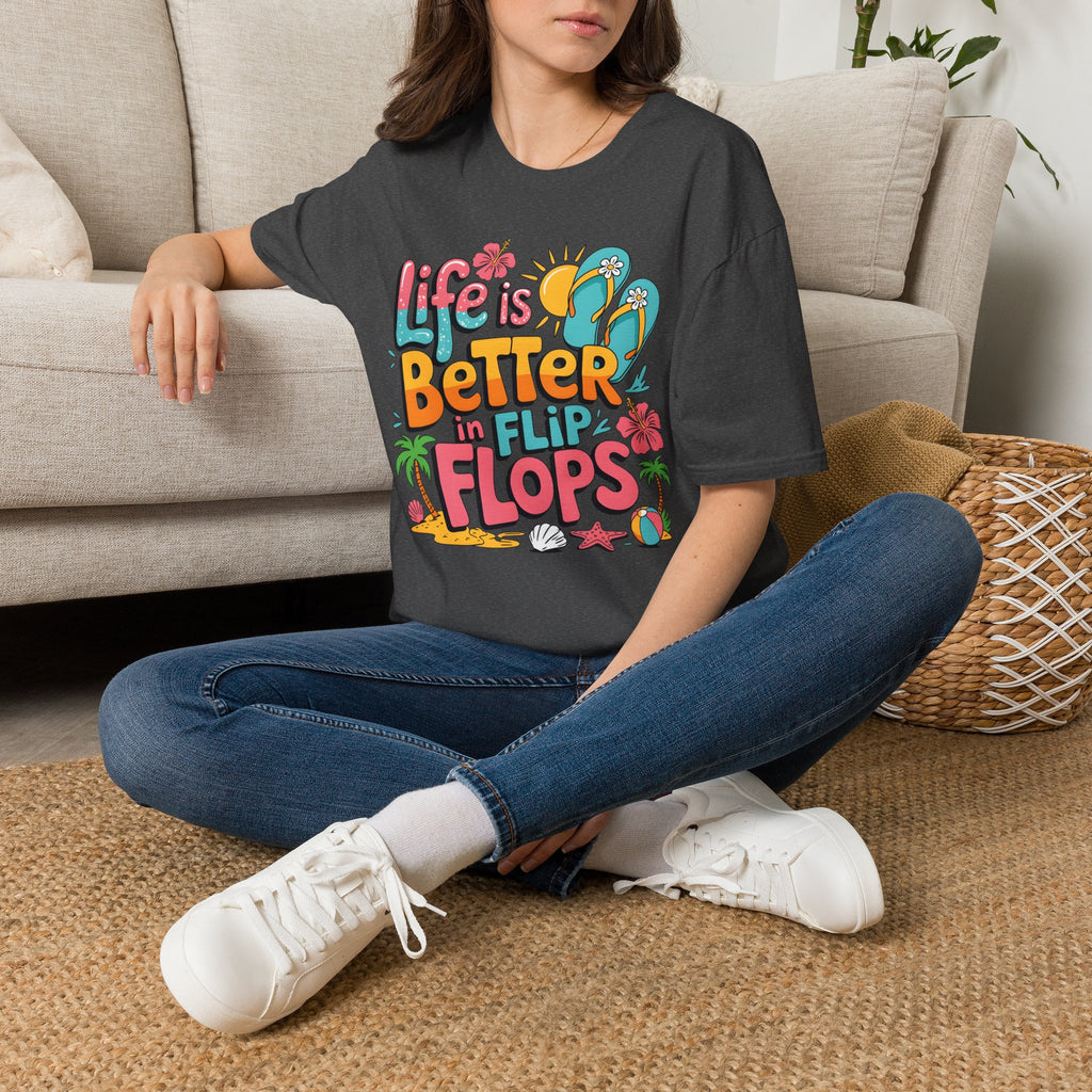 Life Is Better in Flip Flops T-Shirt — Tropical Beach Summer Tee
