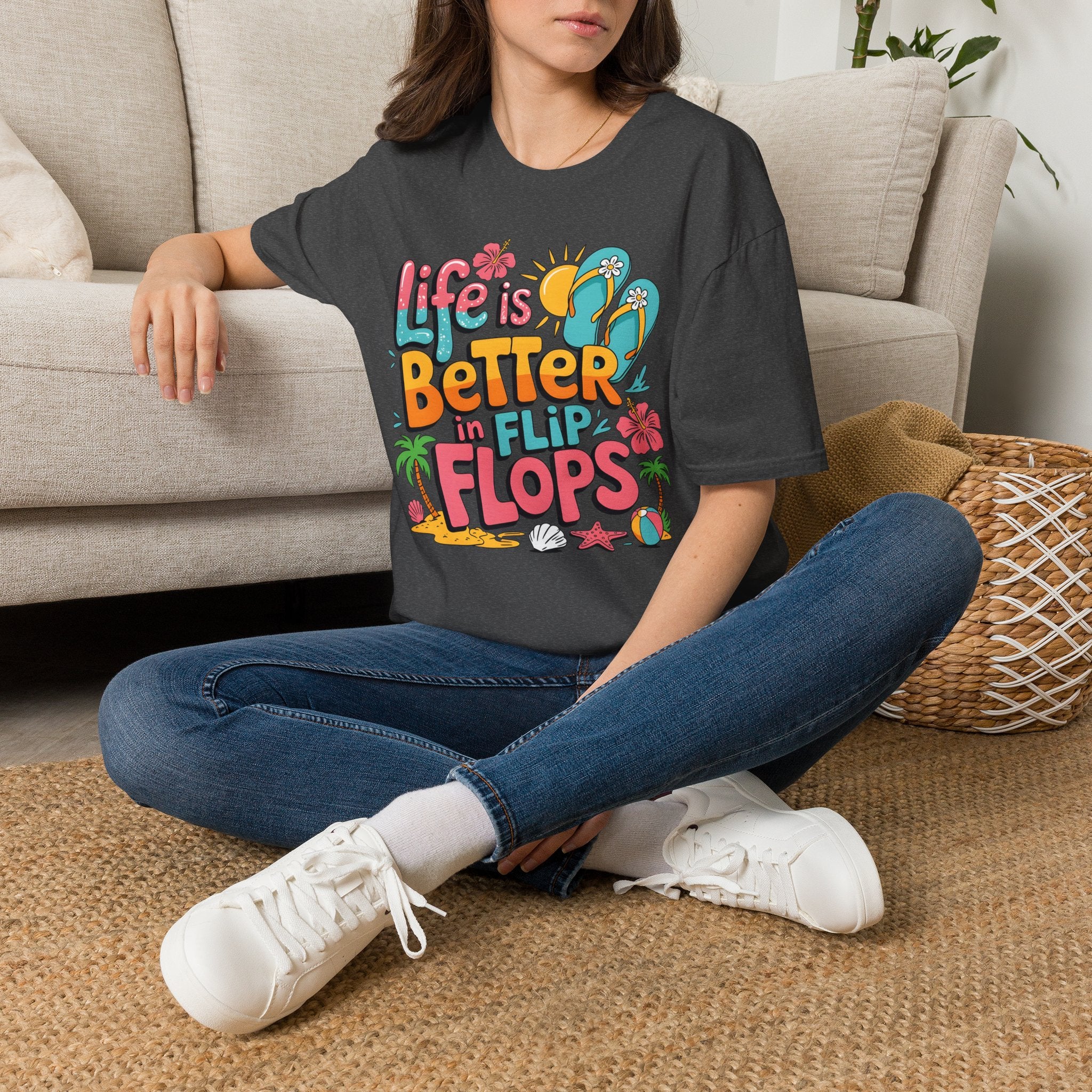 Life Is Better in Flip Flops T-Shirt — Tropical Beach Summer Tee