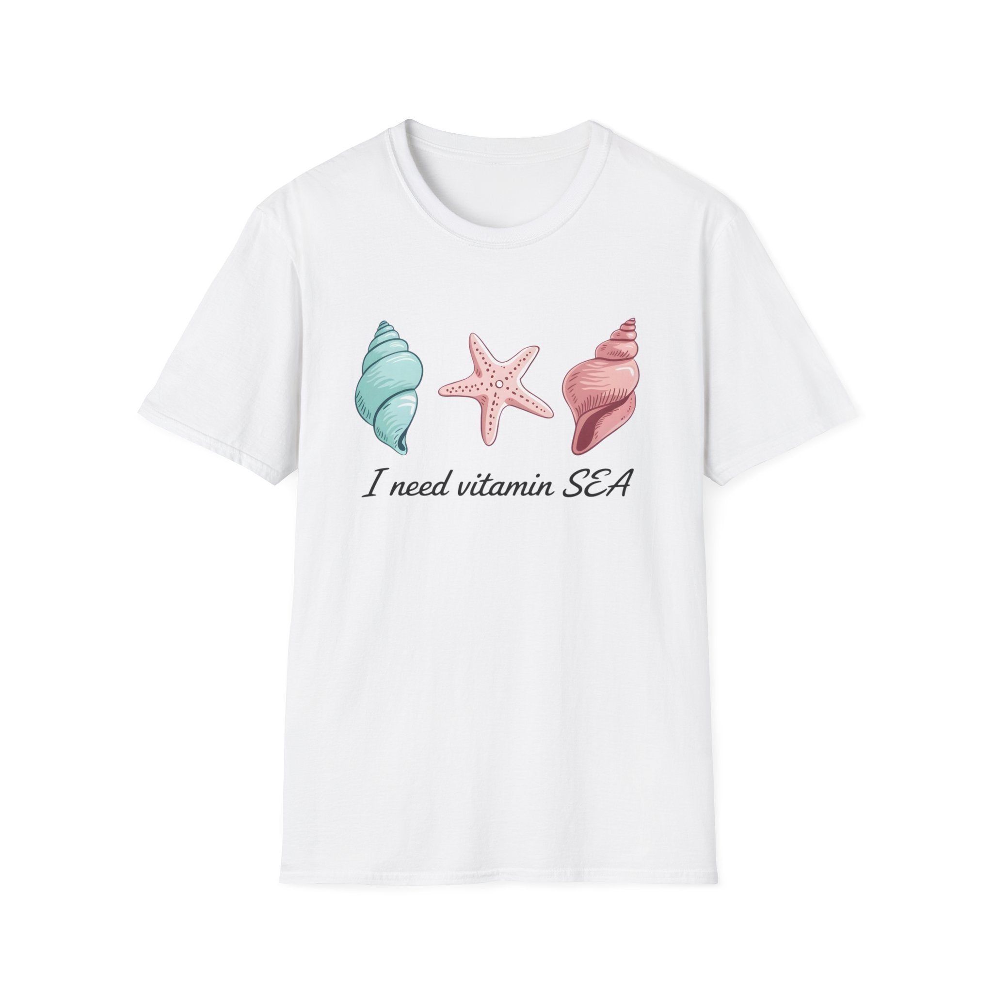 Sea Shell T-Shirt — "I Need Vitamin SEA" Beach Tee