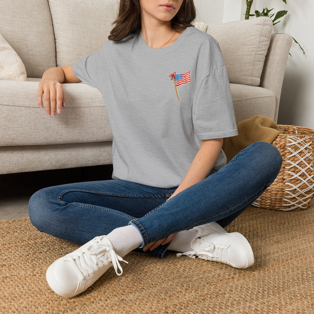 Pocket Flag T-Shirt — Small American Flag Chest Tee