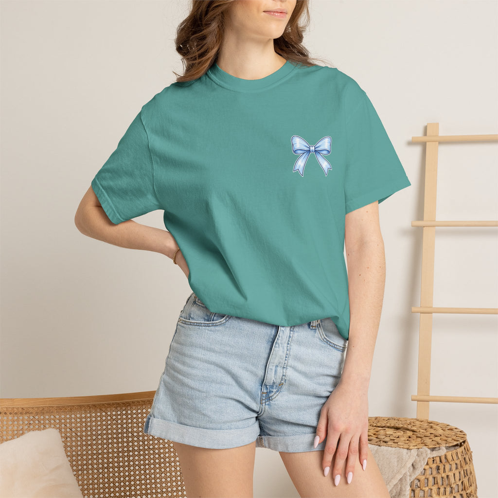 America 250 Years of Freedom T-Shirt — Patriotic 4th of July Tee with Blue Ribbon Design