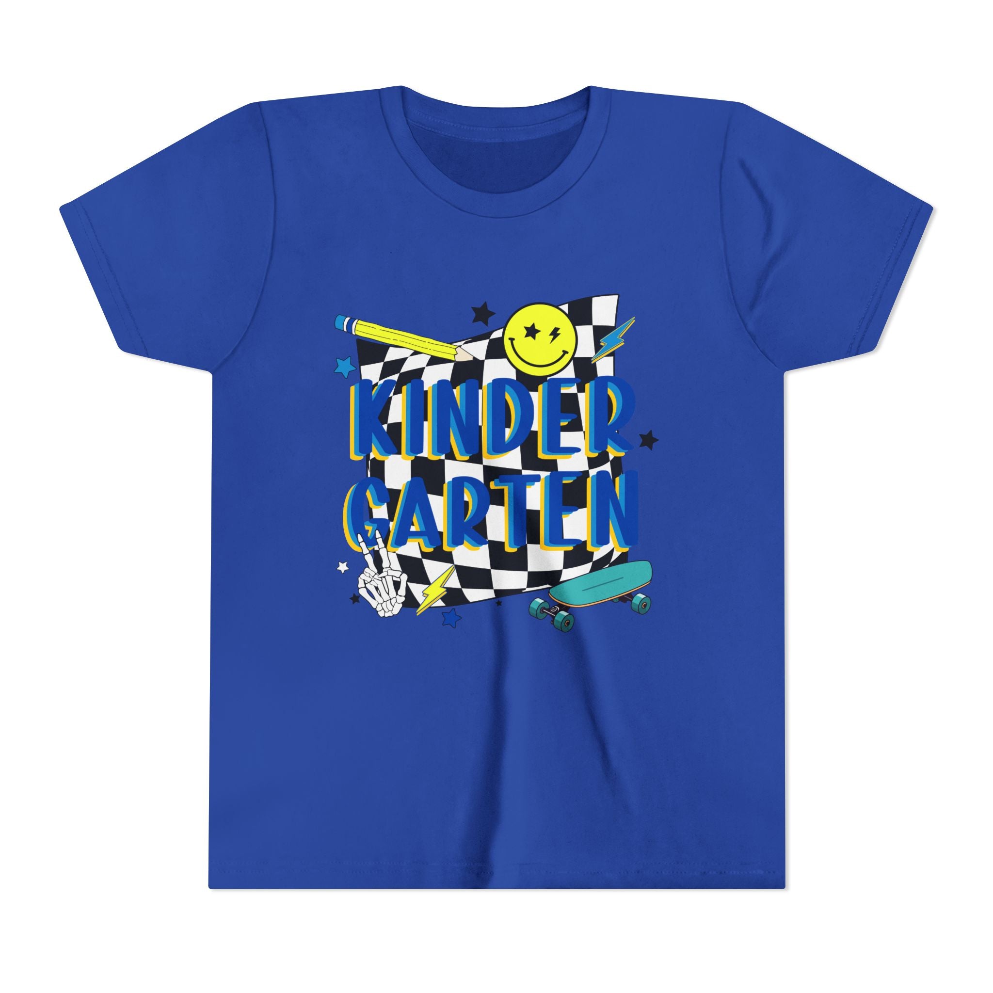 Kindergarten Retro Skate Youth T‑Shirt – Back to School Graphic Tee
